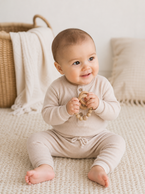 Ring Teether- Oatmeal