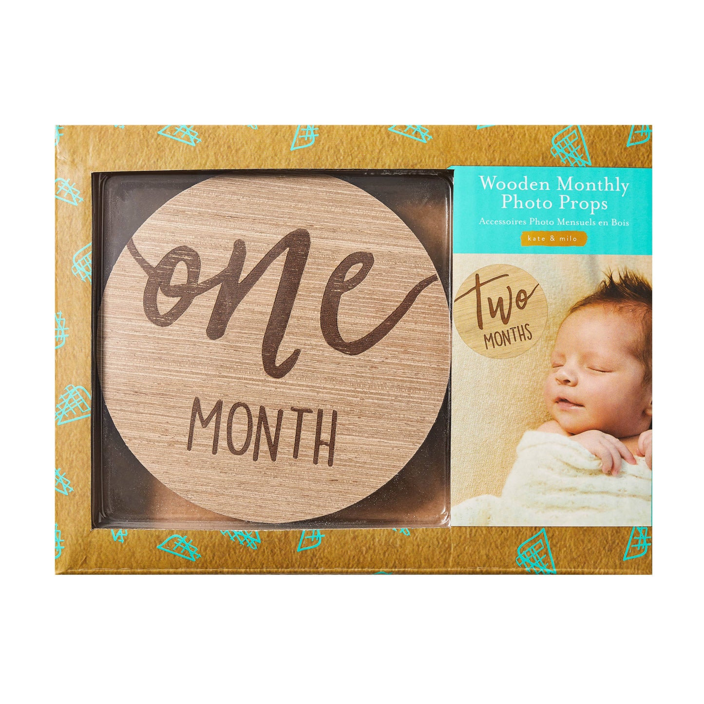 Baby Wooden Monthly Milestone Photo Props Discs