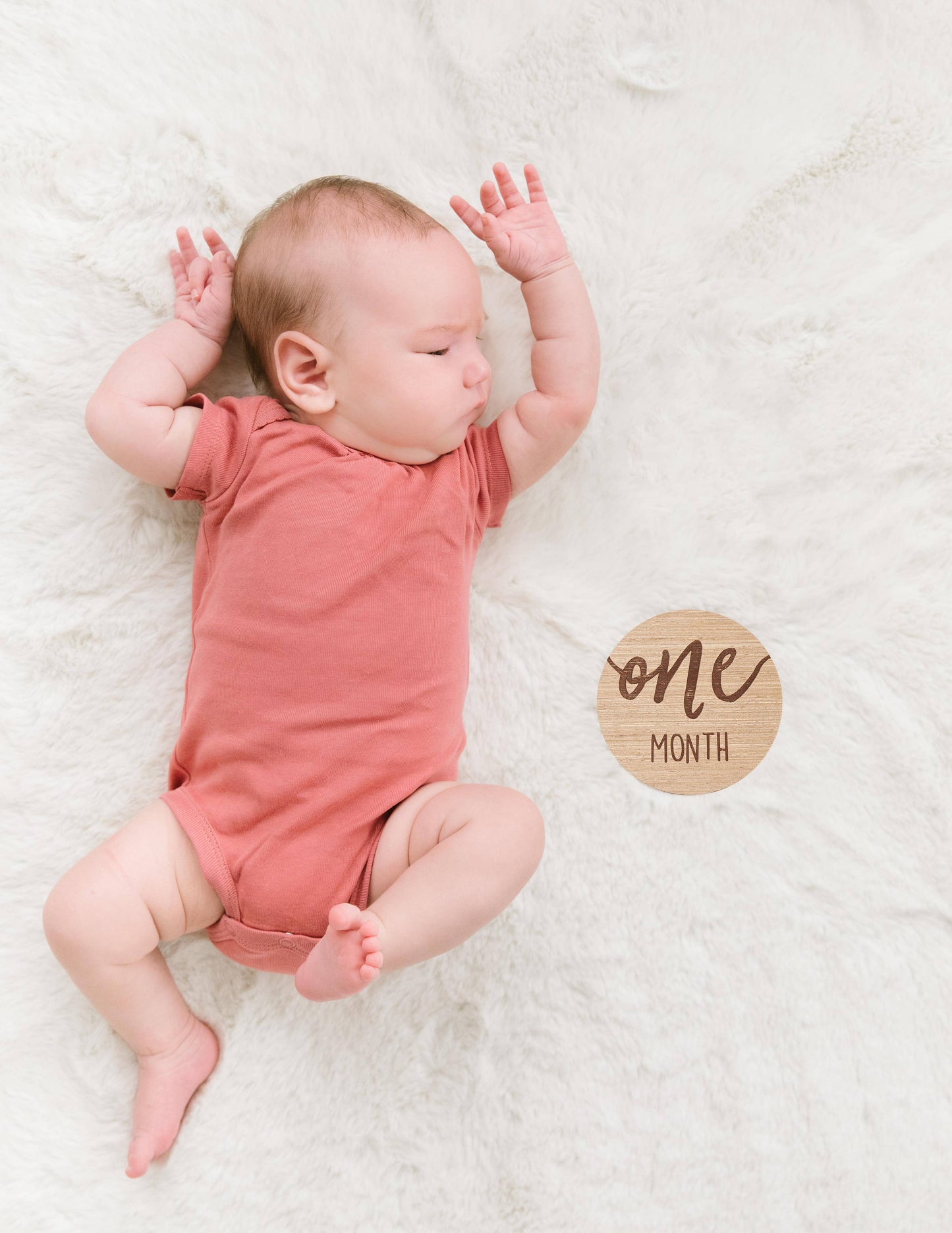 Baby Wooden Monthly Milestone Photo Props Discs