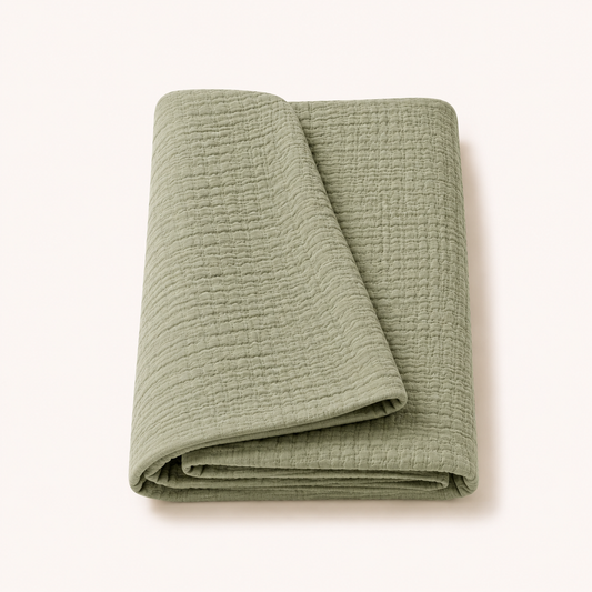 Sage quilt Muslin Swaddle