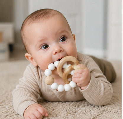 Ring Teether- White