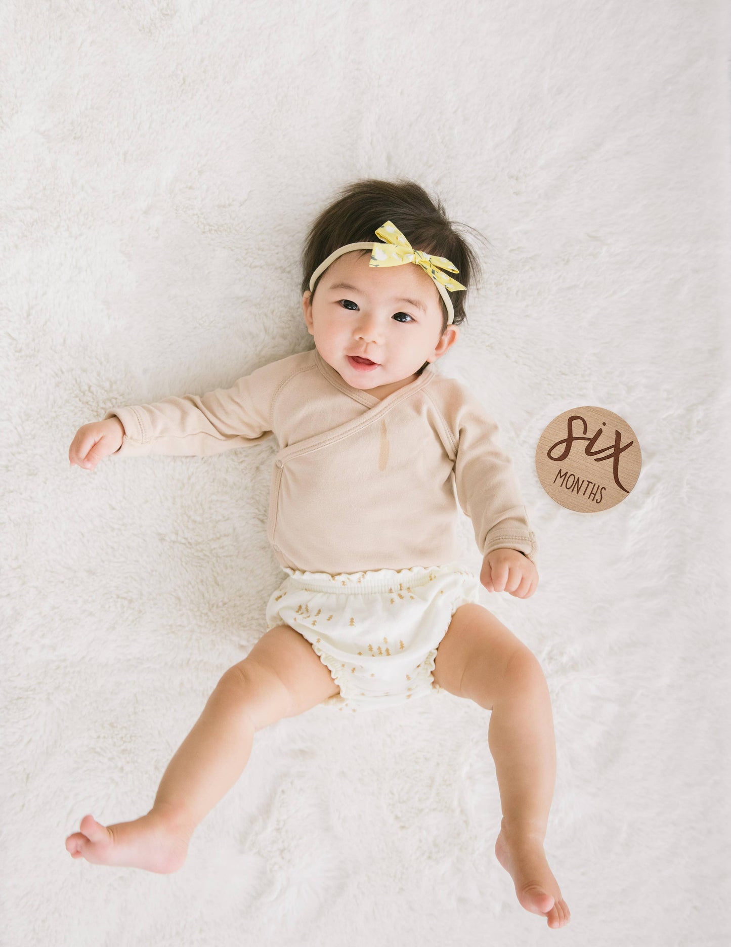 Baby Wooden Monthly Milestone Photo Props Discs