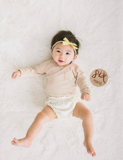 Baby Wooden Monthly Milestone Photo Props Discs